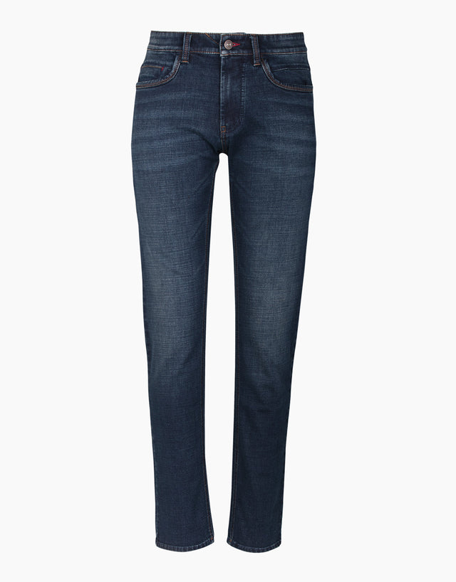Kurt Dark Blue Washed & Faded Jeans