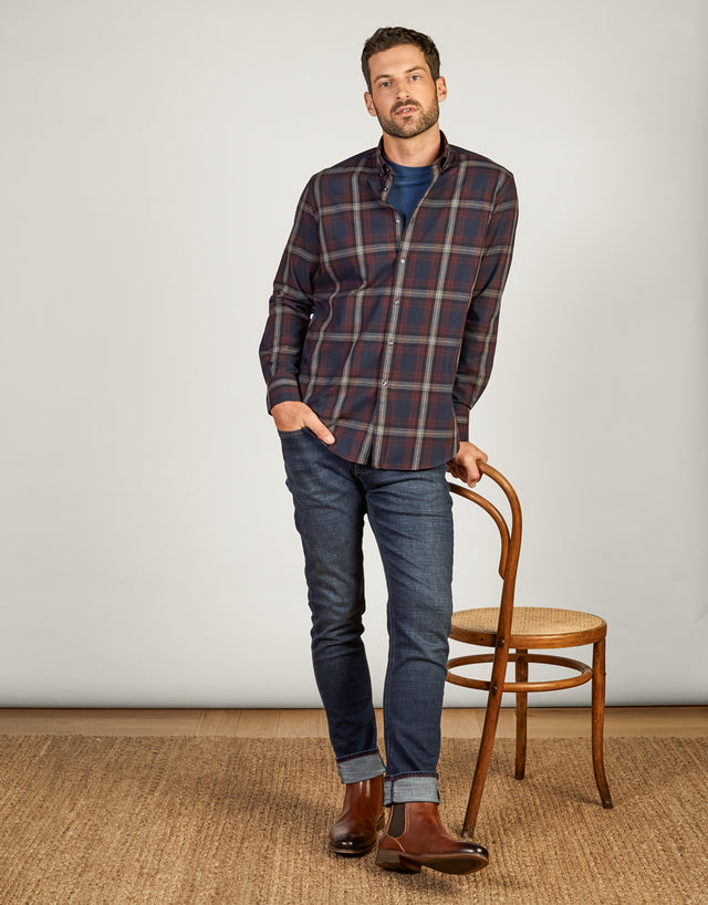 Kurt Dark Blue Washed & Faded Jeans