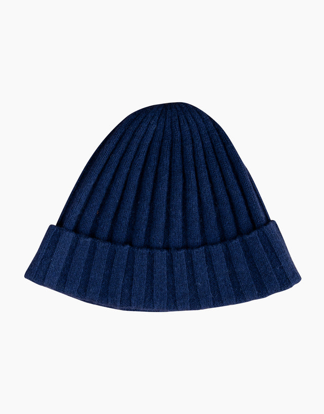 Ngawi Navy Ribbed Beanie