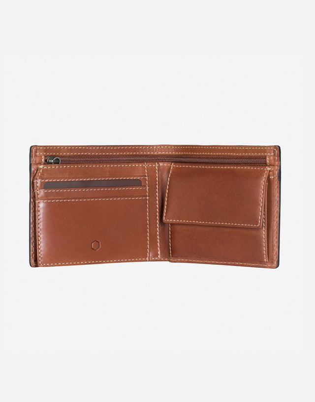 Jekyll & Hide Texas Large Billfold Wallet With Coin Tan