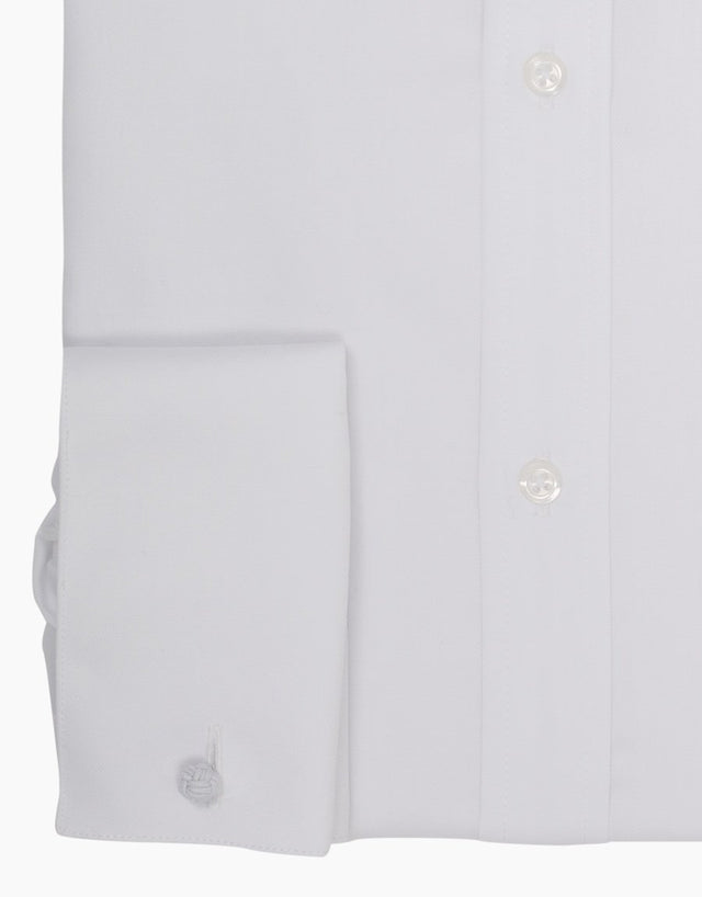 Santiago White Twill Tailored Shirt